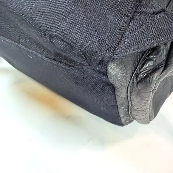 Wilsons Leather Rucksack Black Pebbled Leather Multi Pocket Travel Academia - Picture 7 of 13